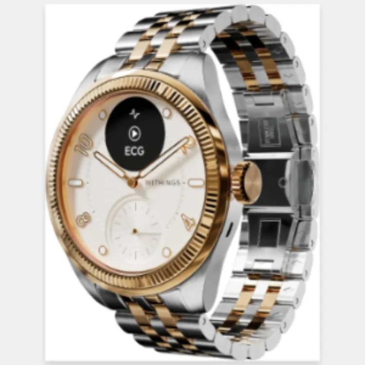 WITHINGS ScanWatch Nova Brilliant Hybrid Smart Watch - Gold, 39 mm